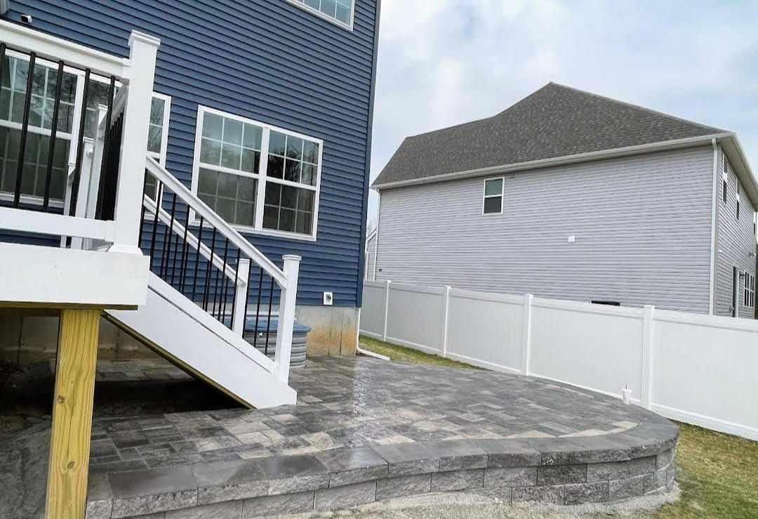 Herringbone Paver Patio Installation